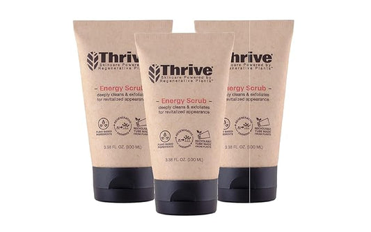 Thrive Natural Care Face Scrub for Men & Women - Exfoliating Face Wash with Anti-Oxidants Improves Skin Texture, Unclogs Pores & Helps Prevent Ingrown Hairs - Pack of 3-BrightBean Baby