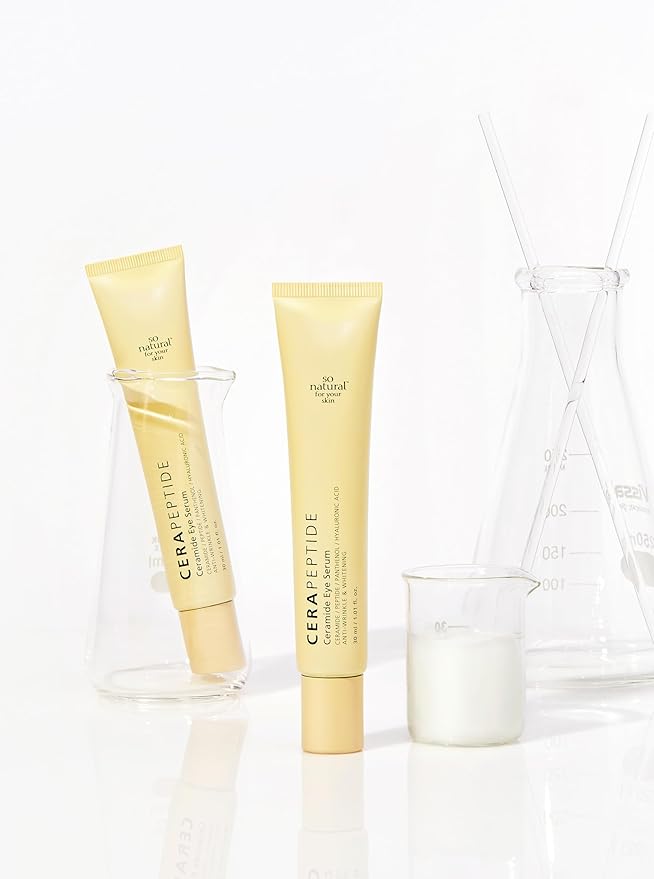[So'natural Powder4room] Cera Peptide Eye Serum, 1 fl oz (30ml) | Eye Serum | Eye Cream | Korean Eye Cream | Korean Eye Serum | Peptide Serum | Under Eye Serum-BrightBean Baby