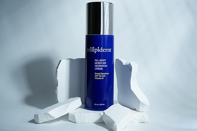 Trilipiderm All-Body Moisture Retention Crème with SPF 30, Vitamin D - 8oz Airless Pump Sunscreen-BrightBean Baby