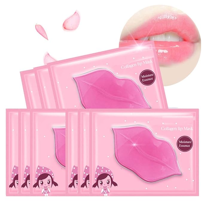 Lip Mask, 30PCS Collagen Crystal Pink Lip Care Gel Pads Treatment, Moisturizing Anti-Wrinkle Anti-Aging Firm Hydrate Lips, Remove Dead Skin Moisture Essence Make Your Dry Lip Attractive Sexy-BrightBean Baby