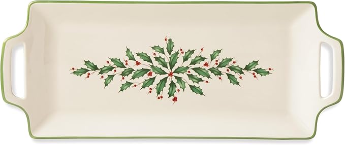 Lenox 879348 Holiday Hors d'Oeuvre Tray, Christmas Hosting