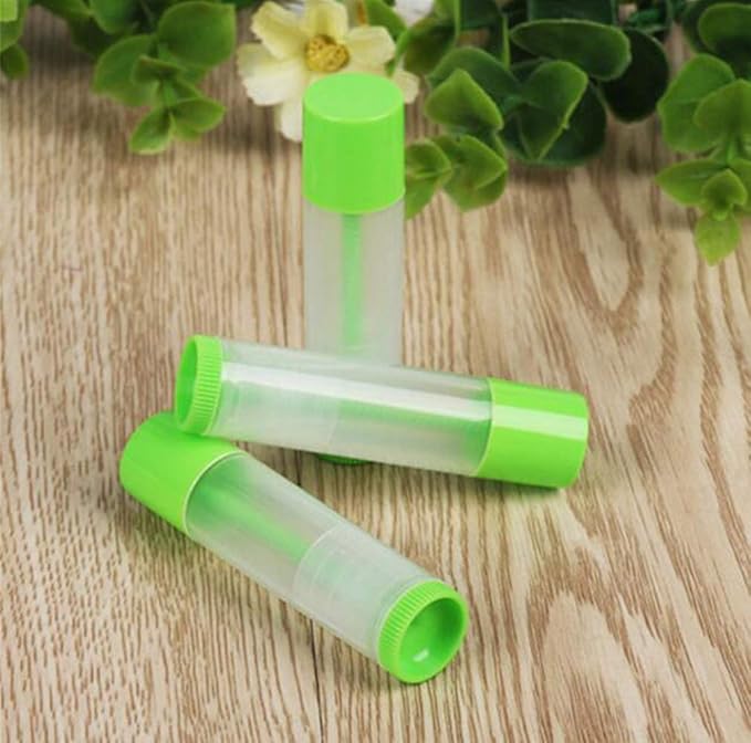 5ml 50 Pcs Empty Clear Lip Balm Tubes Containers with Twist Bottom and Multi Color Caps for Making Lip Balm,DIY Cosmetic Tubes-BrightBean Baby