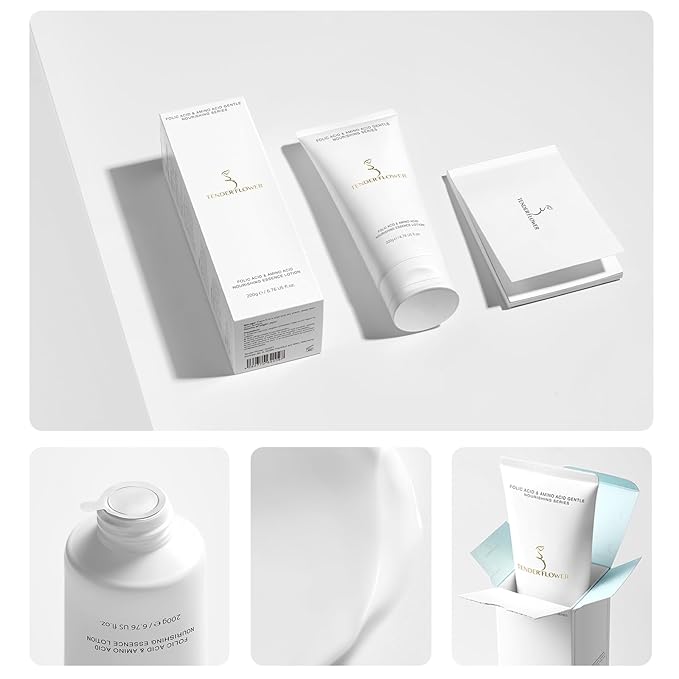 Body Lotion with Folic Acid,Stretch marks cream,Hyaluronic acid body lotion,Shea butter,Skin Firms, Smooth, unscented cream,sensitive skin, Moisturizing Dry Skin (6.7oz)-BrightBean Baby