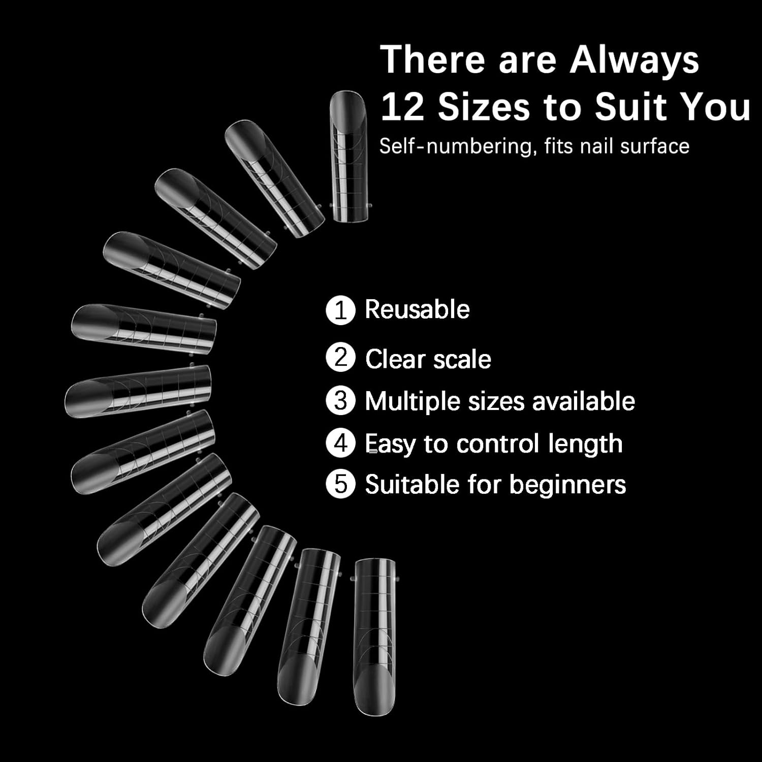 120 Pcs Poly Extension Gel Dual Nail Forms Nail Molds With Scale Builder Coffin Nail for Gel Manicure Nail Art Design Salon DIY at Home (Long Square Head Frosted Dual Nail Forms Set)-BrightBean Baby