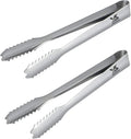 MSY BIGSUNNY Durable Stainless Steel Ice Tongs, 7 inch Sugar Cube Serving Tongs, Set of 2