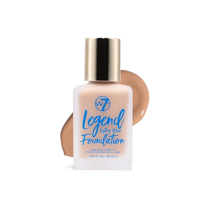 W7 Legend Foundation - Creamy Liquid Foundation for Poreless, Semi-Matte Medium Coverage - 28ml (Toffee)-BrightBean Baby