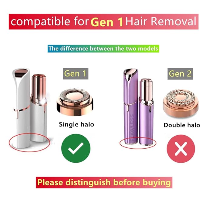 Replacement Heads For Finishing Touch Flawless Facial Hair Remover,Women Hair Removal Shaving Head First Generation (4PCS, GEN 1)-BrightBean Baby