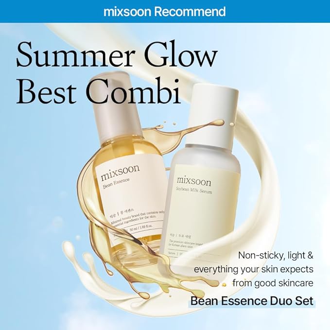 mixsoon Bean Essence, Vegansnail, Exfoliating Essence for face, Hydrating Korean Skin Care,Glassskin 1.69 fl.oz/50ml-BrightBean Baby
