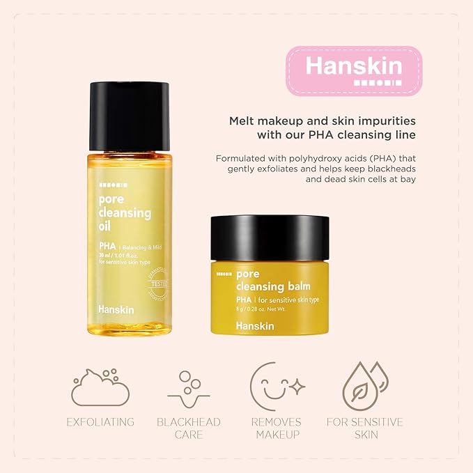Hanskin Glass Skin On The Go Kit, Travel Friendly Hydrating Skincare Set for Glowing Skin, Cleansers, Skin Essence Toner and Moisturizer, Korean Skin Care [Set of 4 / 30 ml each]-BrightBean Baby