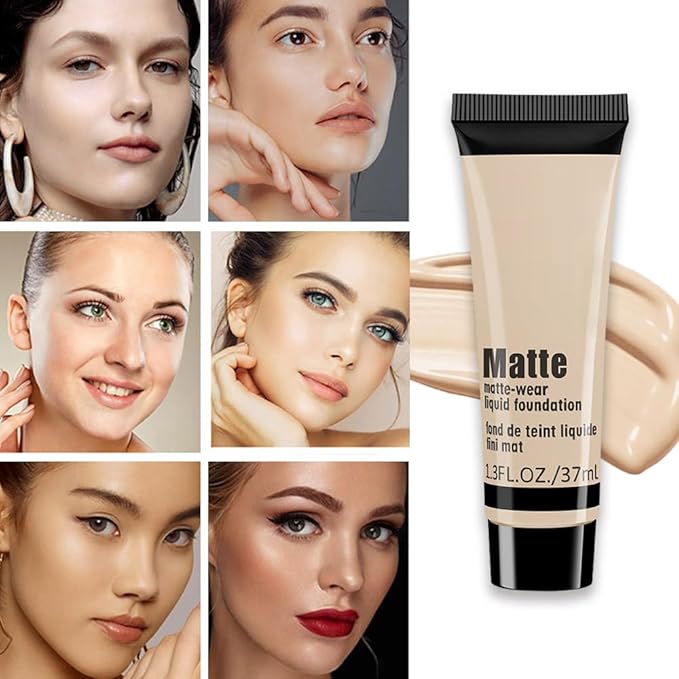 1 Pack Liquid Foundation Cream for Face Makeup,Durable Full Coverage Matte Concealer Make Up,Oil Control & Waterproof Base Primer -1 Fl.Oz (BEIGE 3#)-BrightBean Baby