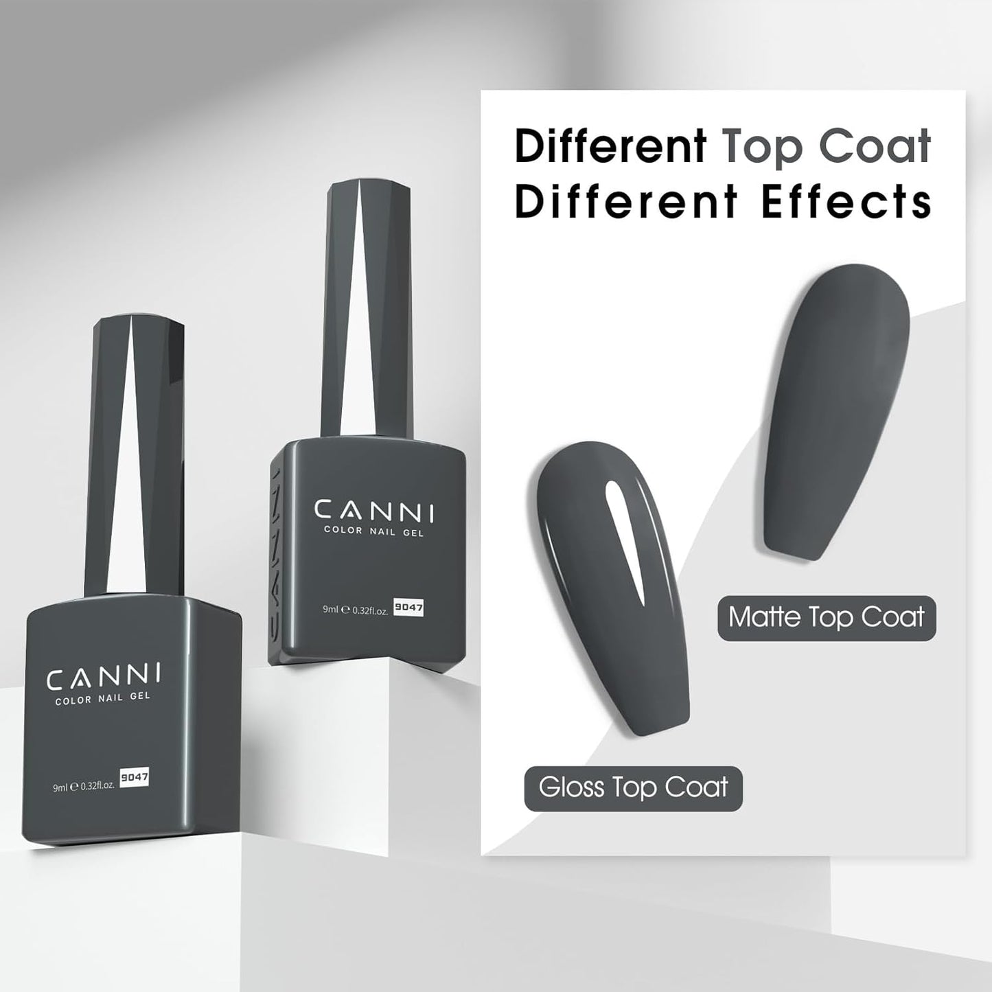 CANNI Gray Gel Nail Polish, 1Pcs Grey Nail Polish Gray Color High Gloss Soak Off U V Gel Nail French Nail Manicure Salon DIY-BrightBean Baby