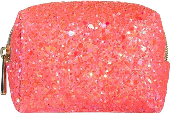 Pinch Provisions Coral Glitter Minimergency Kit, includes 17 Travel-Sized Cosmetic Essentials, Convenient for Purses, Emergency Beauty Accessories, Gifts for Holiday’s & Birthday’s-BrightBean Baby