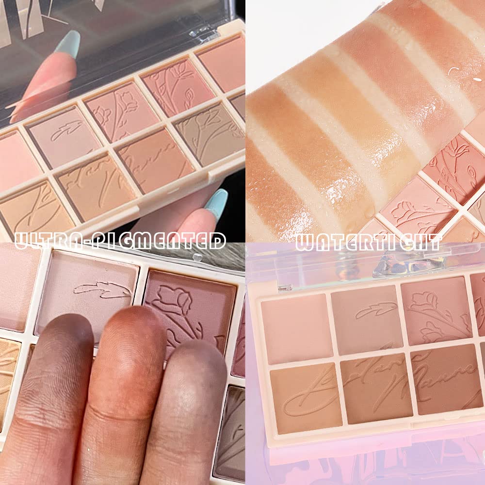 AMY'S DIARY 12Color Light Pink Purple Eyeshadow Palette, Long-Lasting, and Highly Pigmented. Elevate Your Eye Makeup– Unleash Your Unique Style (Nude Pink)-BrightBean Baby