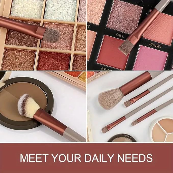 Foundation Makeup Brush Set Kit | 13 Pcs Premium Synthetic Kabuki Eye Shadows Make Up Brushes + 1 Sponge + 1 Brush Bag for Travel and Home Use (GREEN)-BrightBean Baby