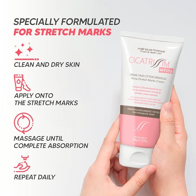 Cicatrissim White Stretch Mark Fade and Removal Cream - Innovative Formula With Pure and Powerful Natural Ingredients From Brazilian Flora - For All Skin Types.-BrightBean Baby