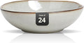 Organic Shape Restaurant Soup/pasta Bowl 8"/30oz, Commerical Grade Catering Stoneware Bowls in Ir-regular Organic Shape, Chip & Scratch Resistant, Glossy Reactive Glaze Grey, Case of 24