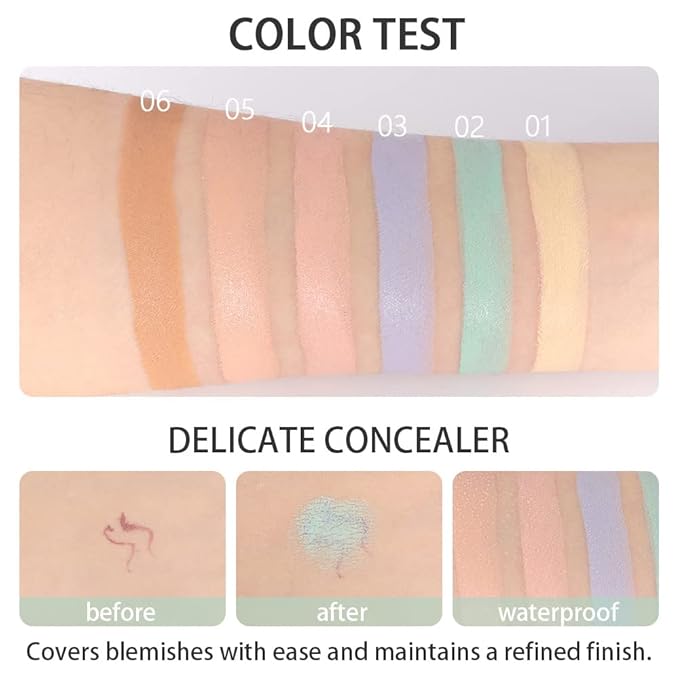Concealer Cream Makeup Palette Color Corrector,Under Eye Brightener Concealer Dark Circle Concealer Palette,Waterproof Foundation Cream Based Makeup Palette Full Face Contour Kit for Beginners-BrightBean Baby