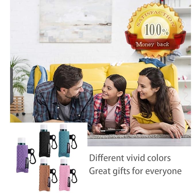 WK IEASON Lip Balm Holder Keychain 5pcs Black Clip on Chapstick Lipstick Keychain Sleeves Holder Pouch Tight-Knit Elastic Lip balm Holder-BrightBean Baby