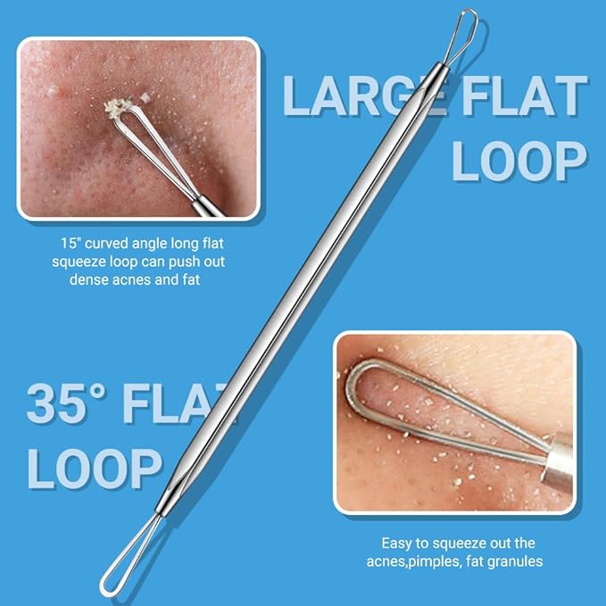 TsMADDTs Blackhead Remover Tools, Ingrown Hair Tweezers, Pimple Popper Tool Kit, Blackhead Extractor, Eyebrows Tweezers for Women Facial Hair Razors-BrightBean Baby