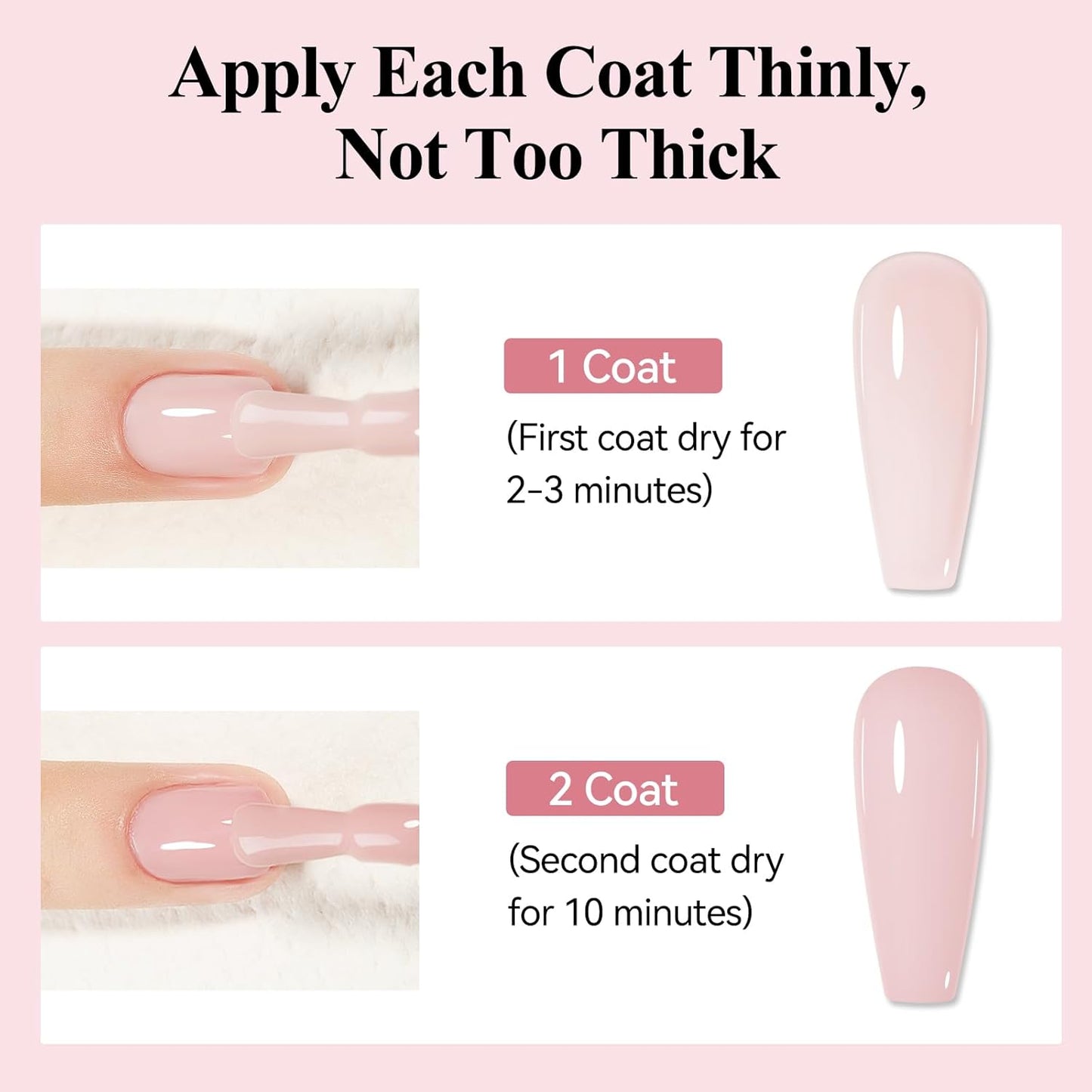 Nail Polish Nude Pink Quick Dry Sheer Color Nail Lacquer Non Gel Long Lasting Regular Fast Dry Fingernail Polish DIY Salon Gift For Women 12ML-BrightBean Baby