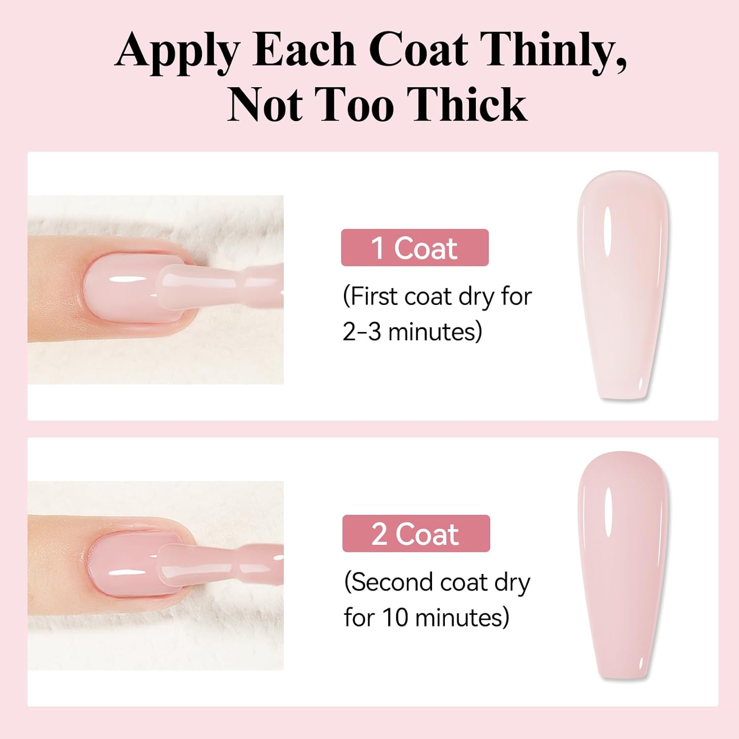 Nail Polish Nude Pink Quick Dry Sheer Color Nail Lacquer Non Gel Long Lasting Regular Fast Dry Fingernail Polish DIY Salon Gift For Women 12ML-BrightBean Baby