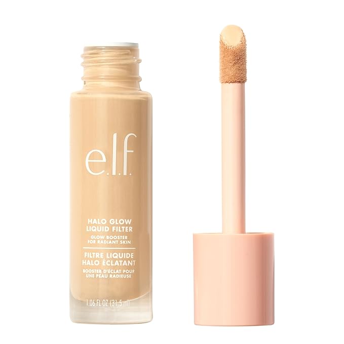 e.l.f. Halo Glow Liquid Filter, Complexion Booster For A Glowing, Soft-Focus Look, Infused With Hyaluronic Acid, Vegan & Cruelty-Free, 0.5 Fair-BrightBean Baby