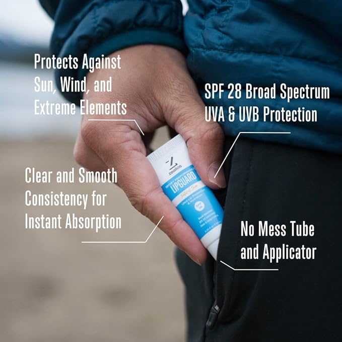 Zealios LipGuard - SPF 28 - UVA/UVB Sunscreen Protection & Repair Chapped Lips - Broad Spectrum Protection Lip Balm - Sensitive Skin Safe - Paraben Free Coconut Jojoba Oils Lip Applicator - Pack of 3-BrightBean Baby