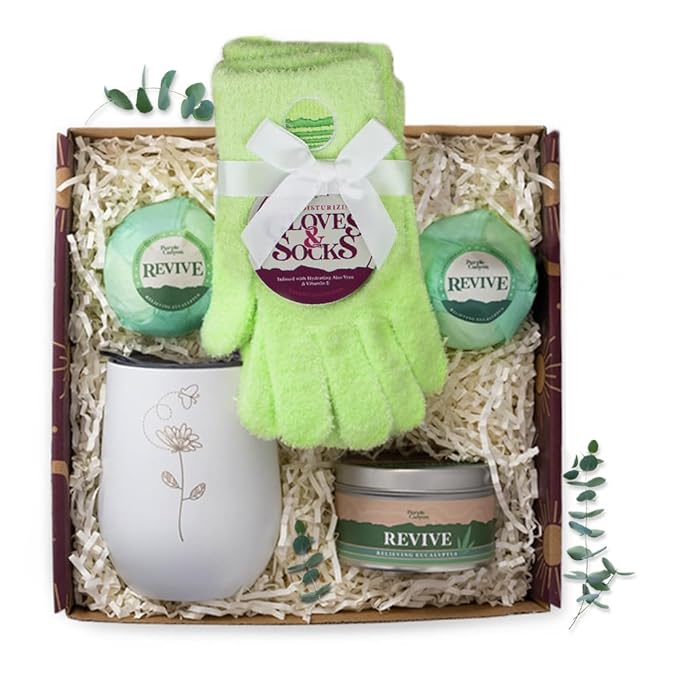Purple Canyon Spa Gift Box for Women | Revitalizing Eucalyptus Spearmint Stress Relief Gift for Women-BrightBean Baby