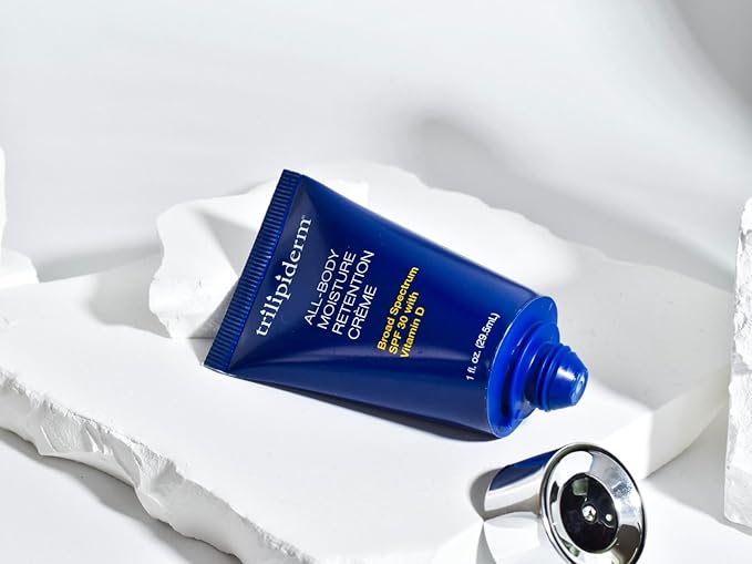 Trilipiderm All-Body Moisture Retention Crème Broad Spectrum SPF 30 with Vitamin D – 2-PACK of Travel-Size 3 Ounce Tubes – Plant-Based All-Day Hydration, Sunscreen for Body and Face-BrightBean Baby