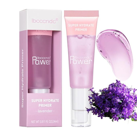 AKARY Gel-Based & Hydrating Face Primer For Smoothing Skin & Gripping Makeup with Vitamin E, Long-Wear Foundation Face Primer for Oil Control, Even Fine Lines, 0.81 Fl Oz, 06 Lavender-BrightBean Baby