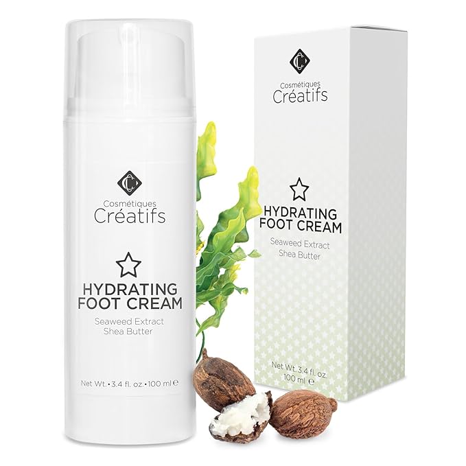 Hydrating Foot Cream for Dry Cracked Heels and Feet, 3.4 fl. oz., Deep Moisturizing Seaweed Extract and Shea Butter, Restores Soft Supple Skin-BrightBean Baby