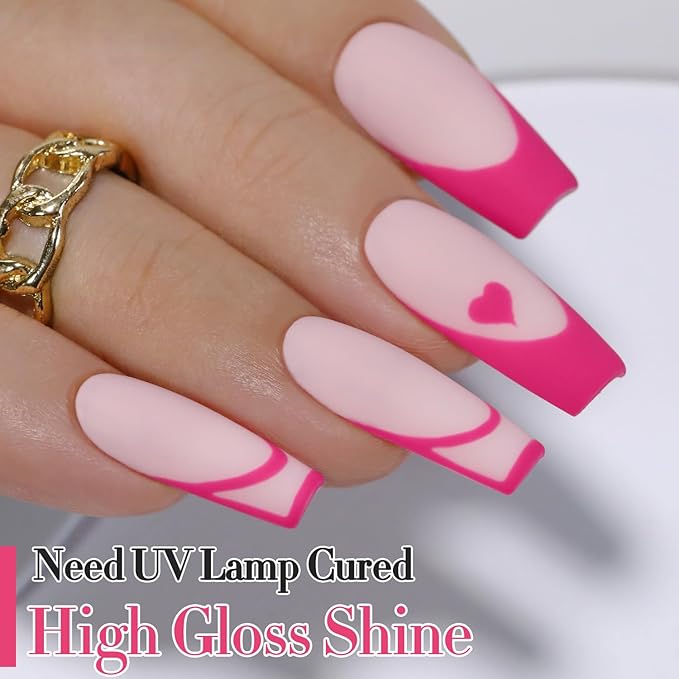 Double Rhythm Translucent Gel Polish Sheer Neutral Natural Light Milky Same Color Same Bottle 15ML Jelly UV Nail Polish Nail Art DIY at Home (Pink Purple-A1471)-BrightBean Baby