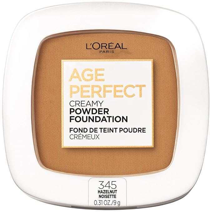 L'Oreal Paris Age Perfect Creamy Powder Foundation Compact, 335 Perfect Beige, 0.31 Ounce-BrightBean Baby