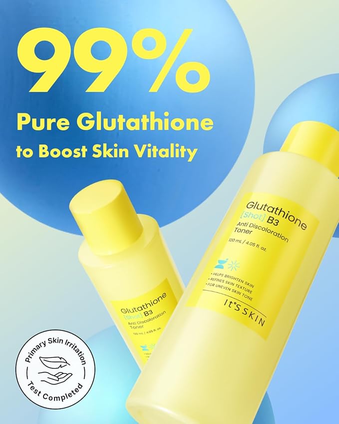 It'S SKIN Glutathione Shot B3 Toner 4.05 Fl Oz, 99% Pure Glutathione, Deep Hydration & Skin Texture Care, Fast-Absorbing for Daily Toner, Korean Skincare-BrightBean Baby