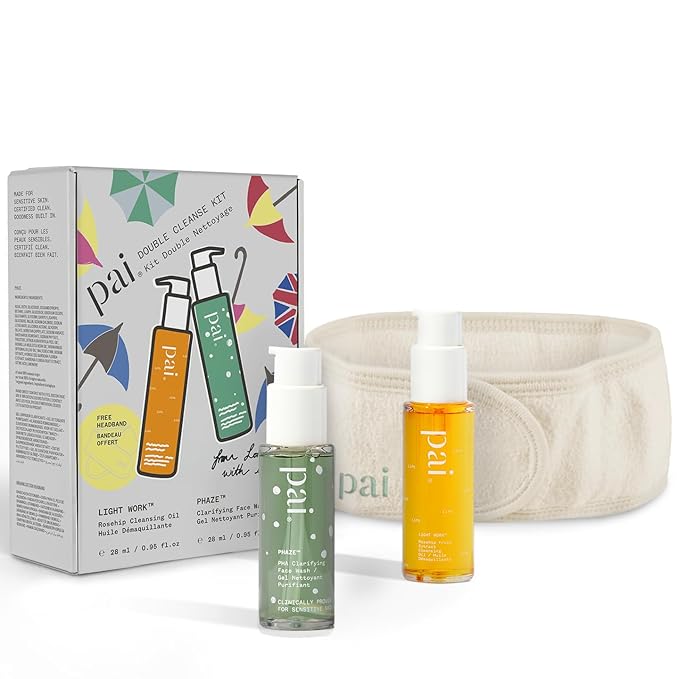 Pai Skincare London | DOUBLE CLEANSE - FROM LONDON WITH LOVE Beauty Gift Set. Organic Face Wash, Makeup Remover & Headband, Suitable for Sensitive Skin & All Skin Types. Made In London.-BrightBean Baby