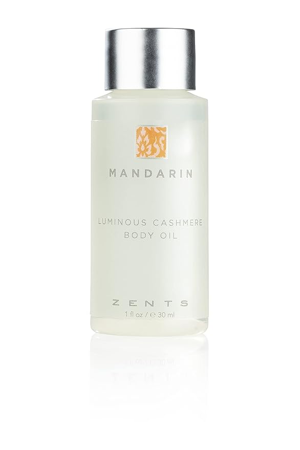 Zents Luminous Cashmere Body Oil (Travel Size - Mandarin Fragrance) | Moisturizing Body Oil with Vitamin E & Organic Coconut Oil | Softens & Smooths Skin | 1 fl oz | TSA Approved-BrightBean Baby