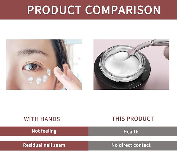 NIIIYTYB3 Pcs Eye Cream Applicator Tool Metal Eye Massager Wand 2 in 1 Zinc Alloy Roller for Under Eye Face Applicator Moisturizer Wand Stick with Spatula Mini Skincare Cosmetic Spatulas-BrightBean Baby