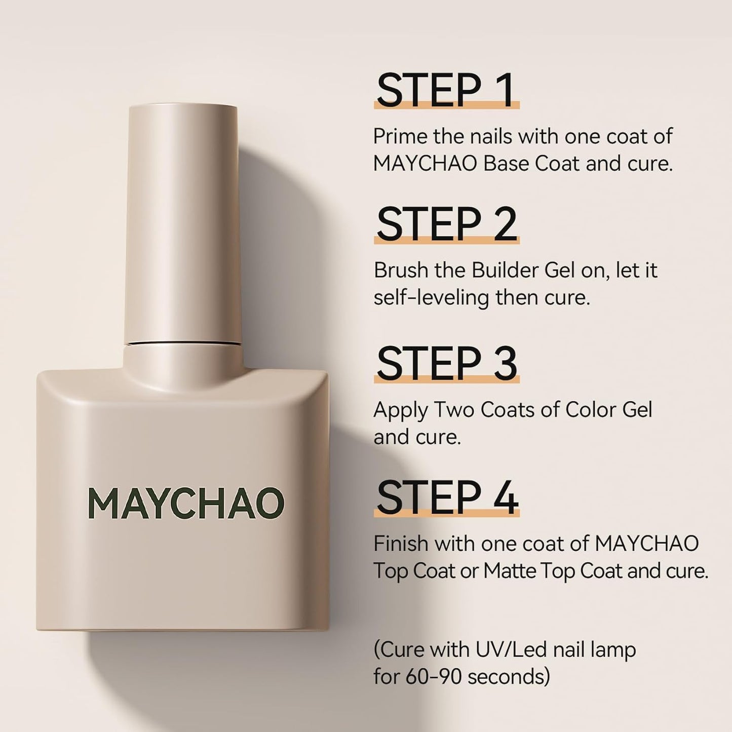 MAYCHAO Builder Gel for Nails 7 in 1 Nail Builder Strengthener Gel Nail Polish in a Bottle for DIY Home Salon Gifts-BrightBean Baby