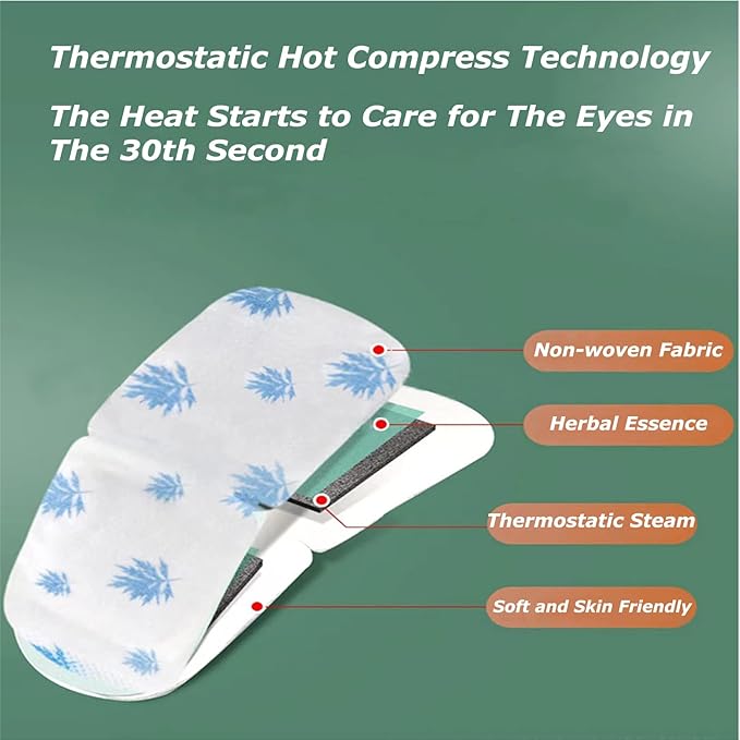 Qiai Self-Heating Steam Eye Mask 10 Packs for Better Sleep&Eye SPA|Reduce Dark Circles & Puffiness|Relief Eye Fatigue Dry&Itchy Eyes|Reduce Wrinkles|Heated Eye Mask Portable for Personal Care-BrightBean Baby