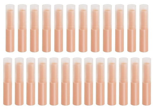 0.14oz Empty Flavored Lip Balm Container Tubes Plastic Homemade Moisturizing Lip Stick with Caps Bulk Fit for Women Adult DIY Making Supplies, 25 Count (Pink)-BrightBean Baby