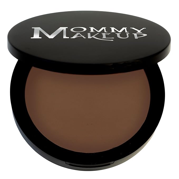 Mineral Dual Powder in COFFEE BREAK (Extra Dark) | 4-in-1 Pressed Mineral Foundation with SPF 15 for Flawless Glow & Soft Looking Skin | Oil Free, Talc Free, Gluten Free | 0.45 Oz | by Mommy Makeup-BrightBean Baby