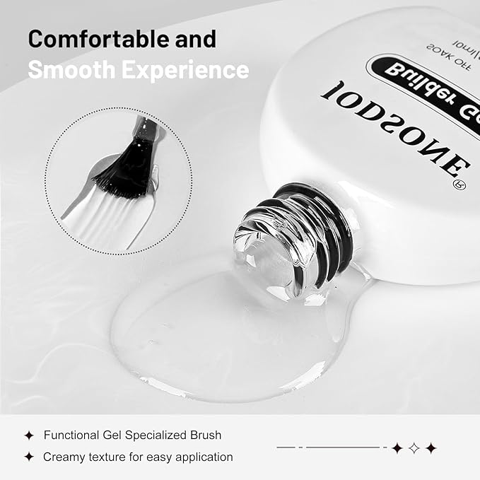 JODSONE 2Pcs 10ml Builder Gel Set, Clear Gel Nail Strengthener for Thickening, Nail Extension, Apex Building, Repairing Broken Nails, Long Lasting DIY Nail Art Gift for Women-BrightBean Baby