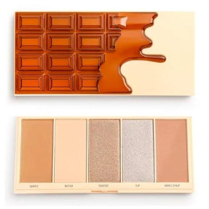 I Heart Revolution - CHOCOLATE FACE PALETTE - Contouring palette - WAFFLE-BrightBean Baby