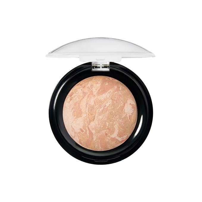 LAURA GELLER NEW YORK Award-Winning Baked Balance-n-Brighten To Go Travel Size Color Correcting Powder Foundation - Light - Buildable Light to Medium Coverage - Demi-Matte Natural-BrightBean Baby