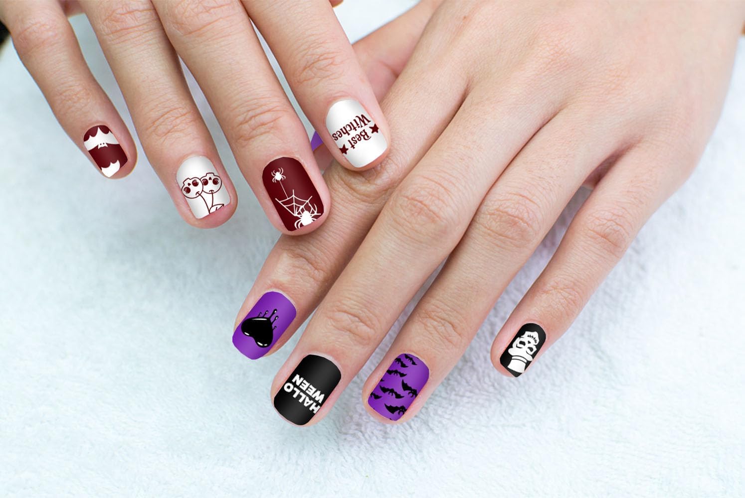 ALIBBON 6 Pcs Halloween Nail Stamping Plates Set, Halloween Background Nail Art Stamp Templates, Pumpkin Face Skeleton Stamp Templates Kit, Spider Web Ghost Metal Nail Plates for DIY Printing Decor-BrightBean Baby