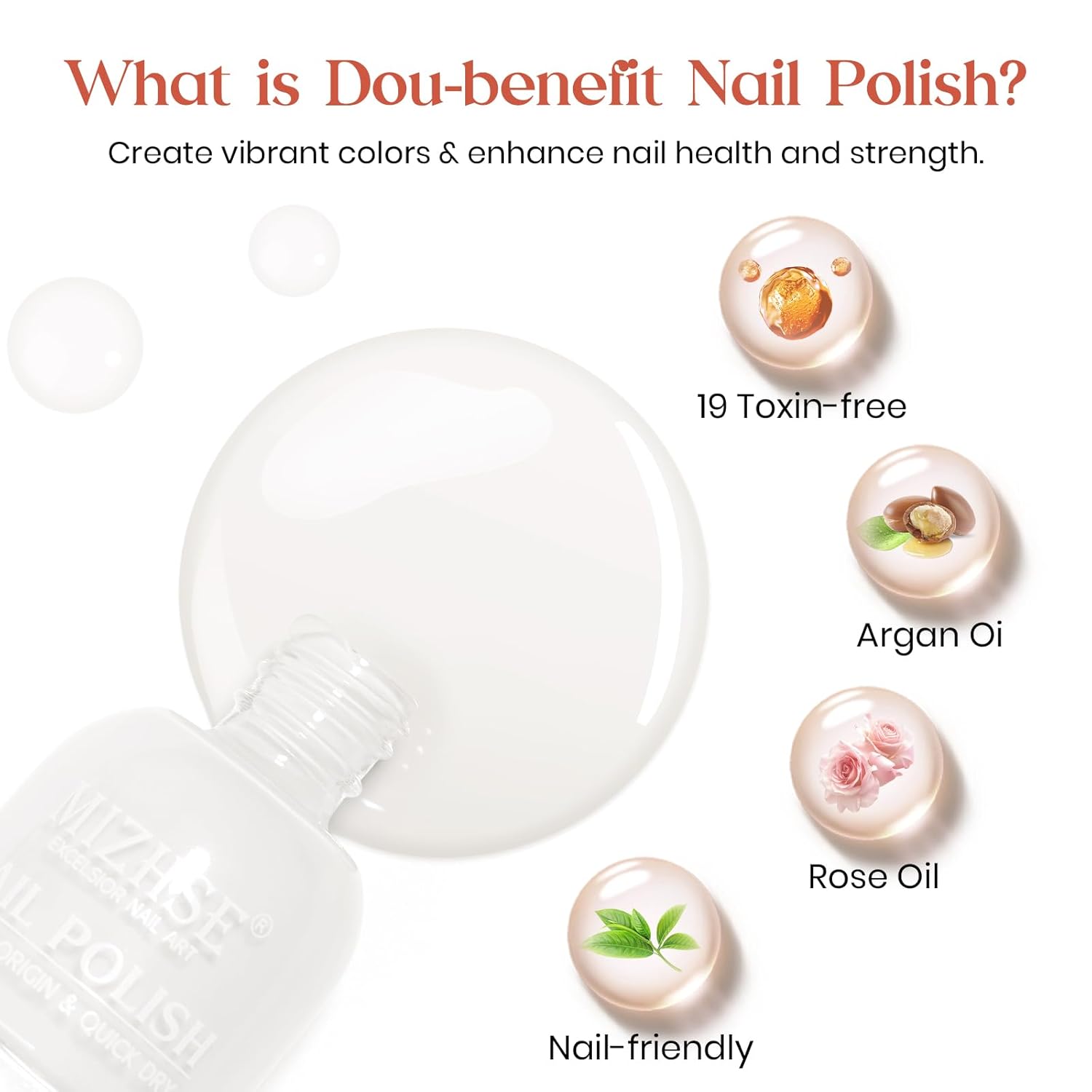 MIZHSE White Nail Polish Matte, 15ML Large Capacity Quick Dry Nail Lacquer for Nail Art Varnish, Mist Effect Matte Finish Velvet Nail Polish for Women Girl Nail Art DIY Home. 0.53 fl oz-BrightBean Baby