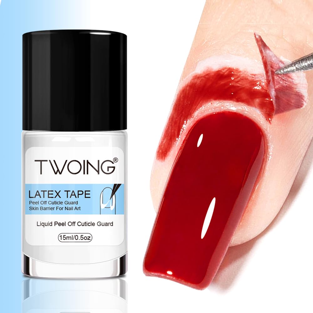 TWOING 15mlLiquid Latex for Nails, Peel Off Cuticle Protectors for Nail Polish,Skin Barrier Manicure, Art Liquid Latex Tape Protector Nail Cuticle Guard Gifts-BrightBean Baby