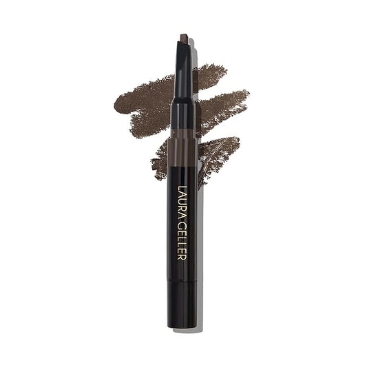 LAURA GELLER NEW YORK Sculpt-n-Stay Waterproof Brow Pencil & Gel- Dark Brown-BrightBean Baby
