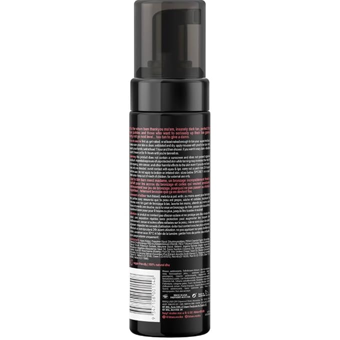b.tan Ultra Dark Self Tanner Mousse | Too Tan - Best, 1 Hour Express Sunless Tanning Foam, Gold Bronzing Glow, No Fake Tan Smell, Face & Body, Vegan, Cruelty & Paraben Free, 6.7 Fl Oz-BrightBean Baby