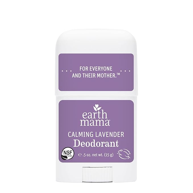 Earth Mama Mini Deodorant Travel Set | Safe for Sensitive Skin, Pregnancy and Breastfeeding, Contains Organic Calendula with No Fragrance Chemicals, No Baking Soda or Aluminum (4-Pack)-BrightBean Baby